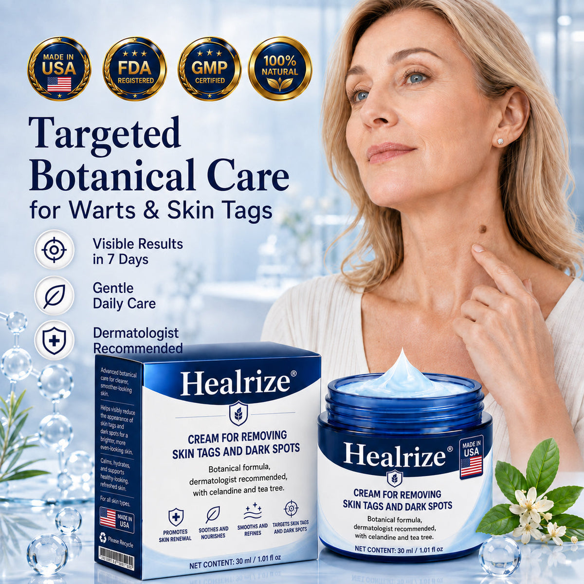 𝐇𝐞𝐚𝐥𝐫𝐢𝐳𝐞® 𝟕-𝐃𝐚𝐲 𝐒𝐤𝐢𝐧 𝐓𝐚𝐠 & 𝐒𝐩𝐨𝐭 𝐄𝐫𝐚𝐬𝐞𝐫 𝐂𝐫𝐞𝐚𝐦 (𝐙𝐞𝐫𝐨 𝐏𝐚𝐢𝐧, 𝐙𝐞𝐫𝐨 𝐒𝐜𝐚𝐫𝐬 𝐅𝐨𝐫𝐦𝐮𝐥𝐚)💎