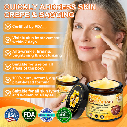 Made and Shipped from USA 🎇 VLSVLS® Bee Venom Skin Restoration Cream 🔥 LAST DAY 80% OFF🔅