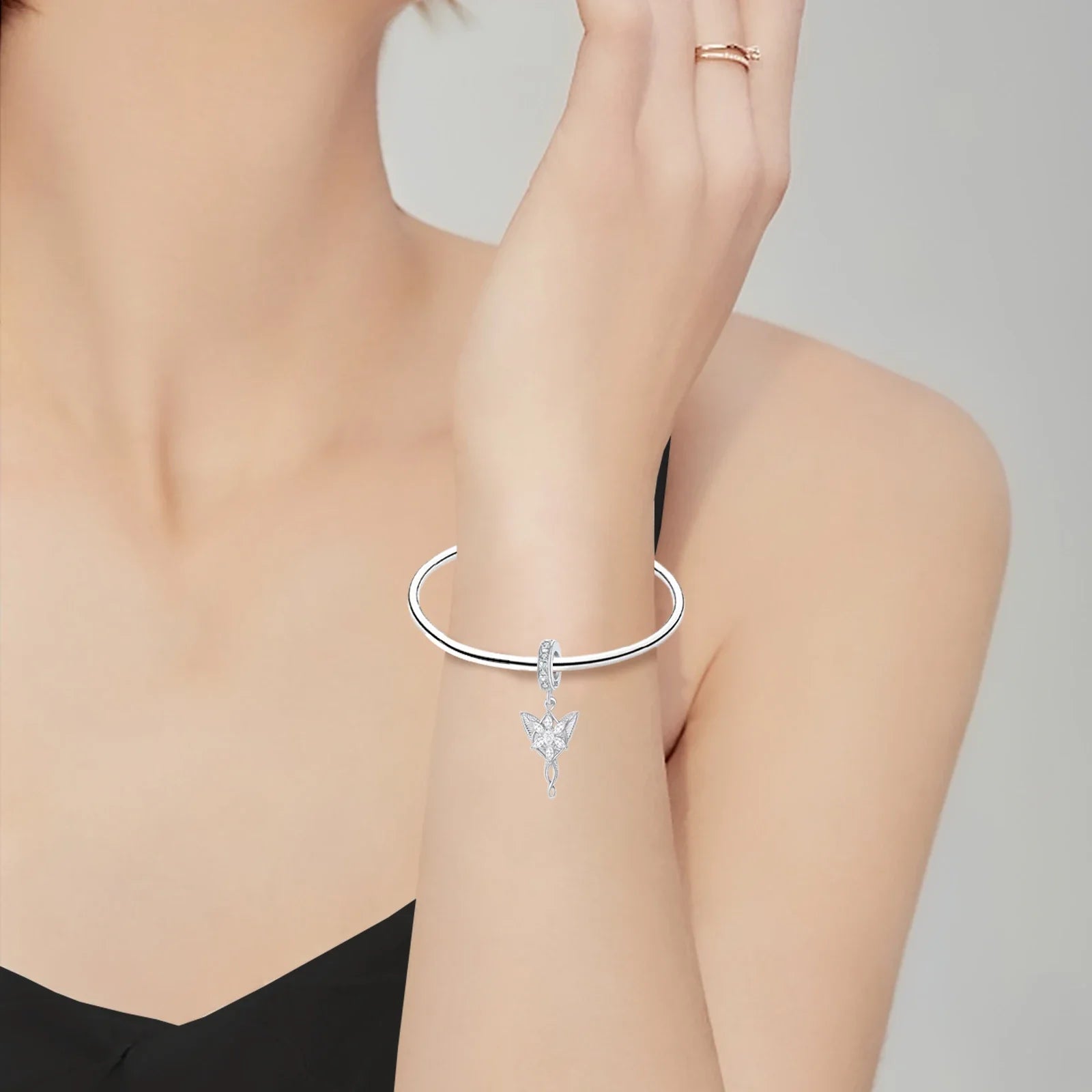 Star Crystal  charms s925 sterling silver charm fit original bracelet Diy female jewelry