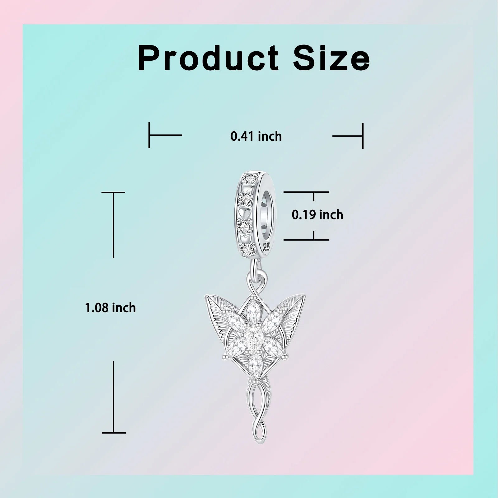 Star Crystal  charms s925 sterling silver charm fit original bracelet Diy female jewelry