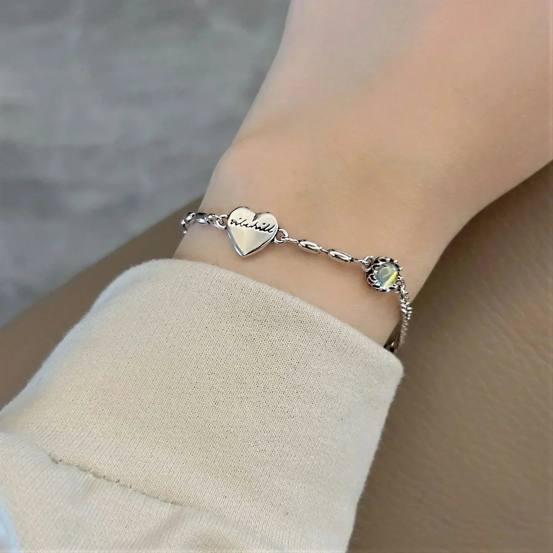 Silver Adjustable love Bracelet for Women Elegant Vintage Geometric Lucky Punk Fashion Jewelry Bracelet Party Gifts Dropshipping