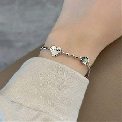 Silver Adjustable love Bracelet for Women Elegant Vintage Geometric Lucky Punk Fashion Jewelry Bracelet Party Gifts Dropshipping