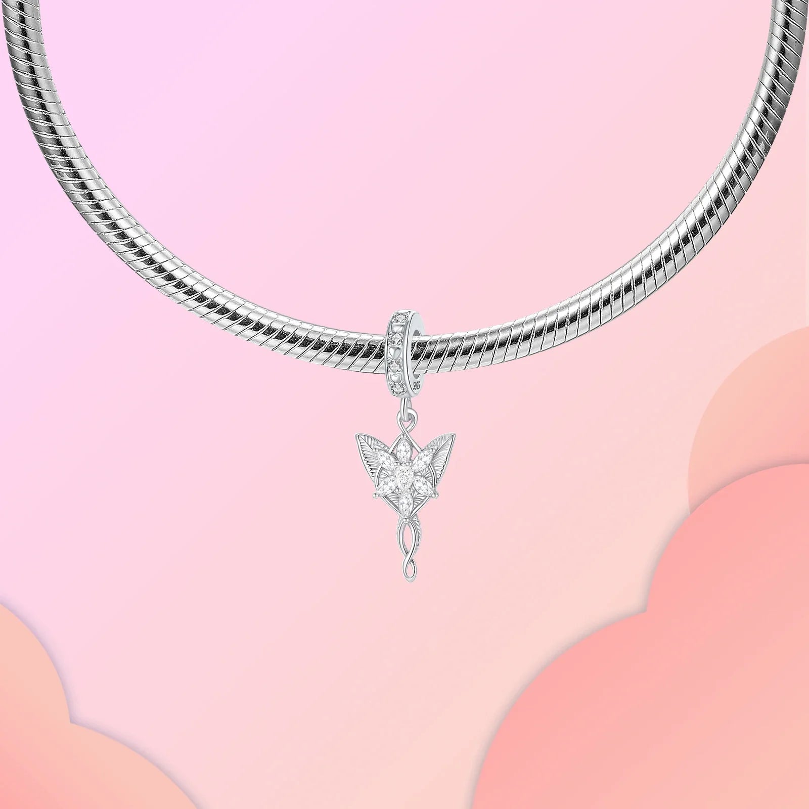 Star Crystal  charms s925 sterling silver charm fit original bracelet Diy female jewelry